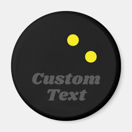 Dubbele gele stip squash bal custom koelkastmagnee magneet (Voorkant)