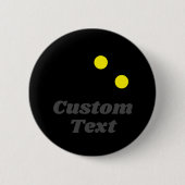 Dubbele gele stip squash bal logo aangepaste naam ronde button 5,7 cm (Voorkant)