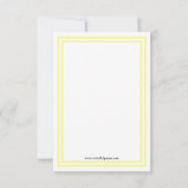 Dubbele gele trim - 3x5 Baby shower uitnodiging (Achterkant)