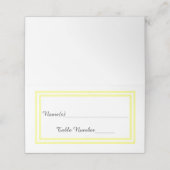 Dubbele gele trim - Escortkaart Plaatskaartje (Buitenkant ongevouwen)