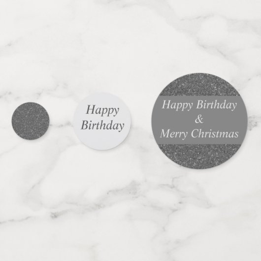 Dubbele gelegenheid verjaardag en kerst confetti (Voorkanten)