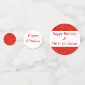 Dubbele gelegenheid verjaardag en kerst confetti (Voorkanten)