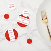 Dubbele gelegenheid verjaardag en kerst confetti (Groep)