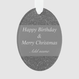 Dubbele gelegenheid verjaardag en kerst ornament