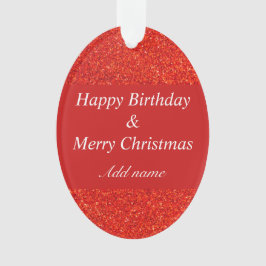 Dubbele gelegenheid verjaardag en kerst ornament