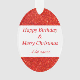 Dubbele gelegenheid verjaardag en kerst ornament