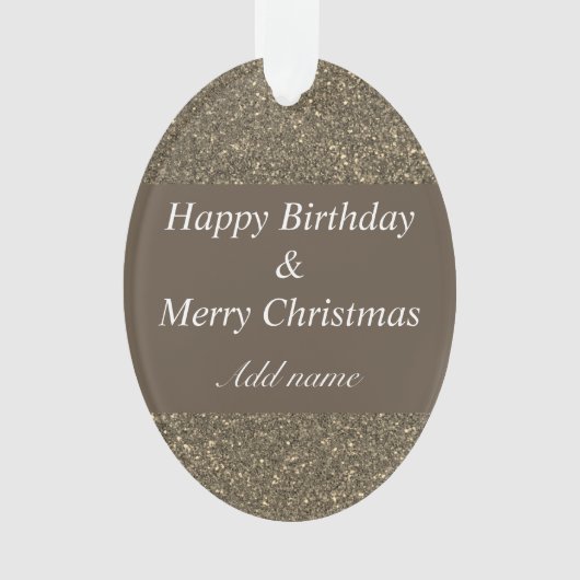 Dubbele gelegenheid verjaardag en kerst ornament (voorkant)