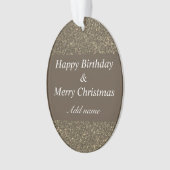 Dubbele gelegenheid verjaardag en kerst ornament (voorkant)