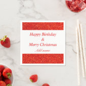 Dubbele gelegenheid Verjaardag en Kerstmis servett Servet (Insitu)