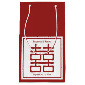 Dubbele Geluk Chinees Huwelijk Klein Cadeauzakje (Voorkant)