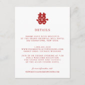 Dubbele geluk | Chinese WEDDING Guest Details Informatiekaartje (Voorkant)