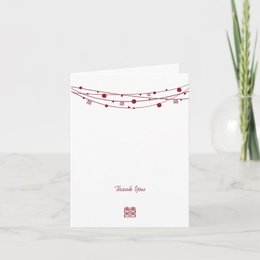 Dubbele geluk Lantaarns Bouw Hartelijk dank Bedankkaart (Voorkant)