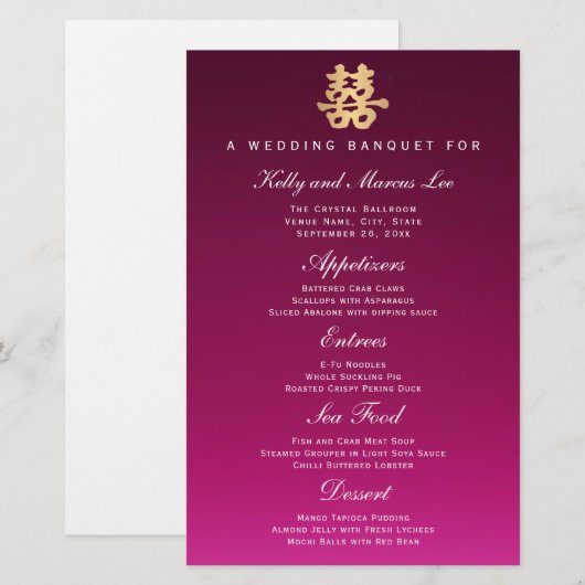 Dubbele geluk | Menu Weddenbank (Voorkant / Achterkant)