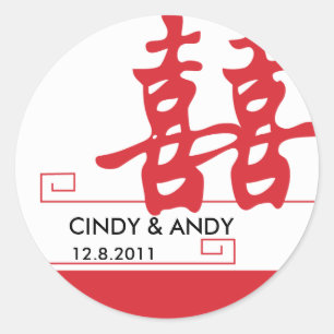 Dubbele geluk ronde sticker