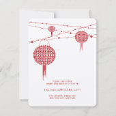 Dubbele geluk Roodlantaarns Weddenschap Kaart (Voorkant)