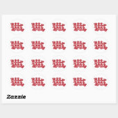 Dubbele gelukkige vogels ronde sticker (Vel)