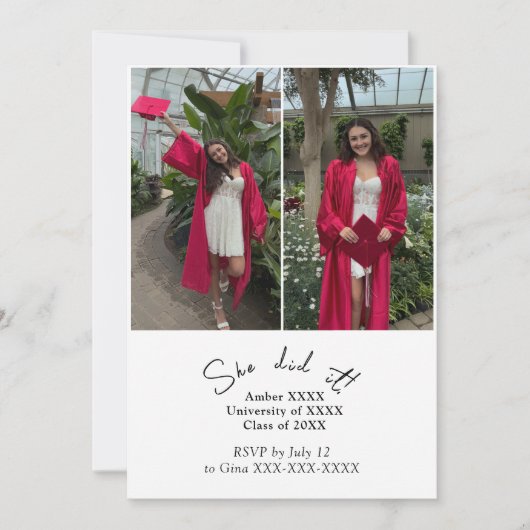 Dubbele gezamenlijke afstudeerpartij Uitnodiging (Voorkant)