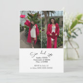 Dubbele gezamenlijke afstudeerpartij Uitnodiging (Staand voorkant)