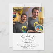 Dubbele gezamenlijke afstudeerpartij Uitnodiging (Achterkant)