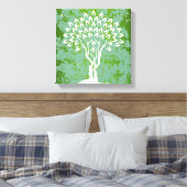 Dubbele gezichten verborgen boom optische magie on canvas afdruk (Insitu (Slaapkamer))