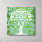 Dubbele gezichten verborgen boom optische magie on canvas afdruk (Voorkant)