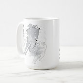 Dubbele gezichtshockey (vrouw) koffiemok (Voorkant links)