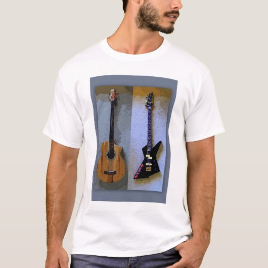 Dubbele gitaren t-shirt (Voorkant)