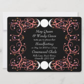 Dubbele Godin Lesbische Wiccan Handfasting Uitnodi Kaart (Voorkant)