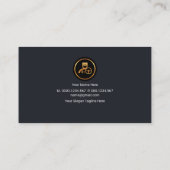 Dubbele Gold Line Retro Minimalist Chauffeur Visitekaartje (Achterkant)