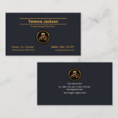 Dubbele Gold Line Retro Minimalist Chauffeur Visitekaartje (Voorkant / Achterkant)