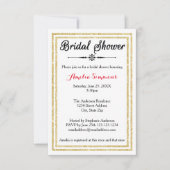 Dubbele Gold-trim - 3x5 Bridal Shower-uitnodiging Kaart (Voorkant)