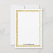 Dubbele Gold-trim - 3x5 Bridal Shower-uitnodiging Kaart (Achterkant)