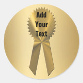 Dubbele gouden lintzegels en Stickers (Voorkant)