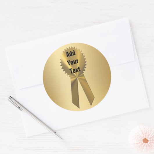 Dubbele gouden lintzegels en Stickers (Envelop)