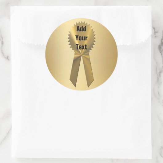 Dubbele gouden lintzegels en Stickers (Tas)