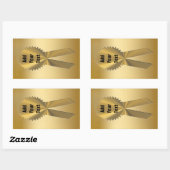 Dubbele gouden lintzegels en Stickers (Vel)