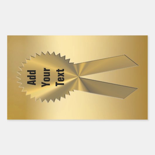 Dubbele gouden lintzegels en Stickers (Voorkant)