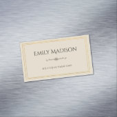 Dubbele gouden randen / Elegant element / Variatie Magnetisch Visitekaartje (Voorbeeld)