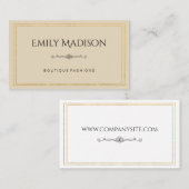 Dubbele gouden randen / Elegant element / Variatie Visitekaartje (Voorkant / Achterkant)