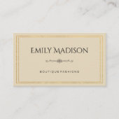 Dubbele gouden randen / Elegant element / Variatie Visitekaartje (Voorkant)