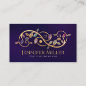 Dubbele gouden spiraal en Yin Yang Visitekaartje (Voorkant)