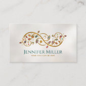 Dubbele gouden spiraal en Yin Yang Visitekaartje (Voorkant)