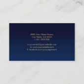 Dubbele gouden spiraal en Yin Yang Visitekaartje (Achterkant)