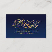 Dubbele gouden spiraal en Yin Yang Visitekaartje (Voorkant)