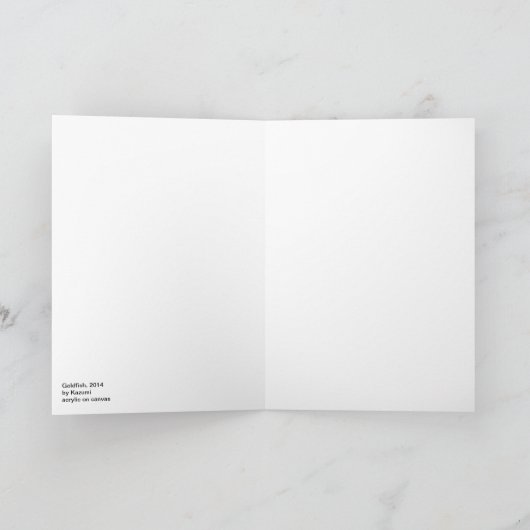 Dubbele goudvis kaart (Binnen)