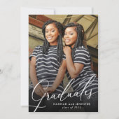 Dubbele graad twee Graduates Partij Kaart (Voorkant)