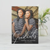 Dubbele graad twee Graduates Partij Kaart (Staand voorkant)