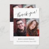 Dubbele graduatiepartij bedankkaart (Voorkant / Achterkant)
