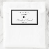 Dubbele grens esdoorn blad bruiloft receptie snoep rechthoekige sticker (Tas)