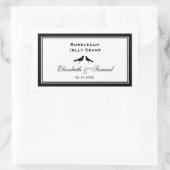 Dubbele grens liefde vogels bruiloft receptie snoe rechthoekige sticker (Tas)